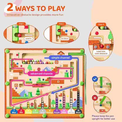 Pixels & Puzzles:Magnetic Color &Number LearningMaze
