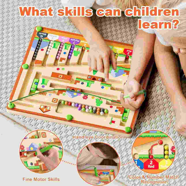 Pixels & Puzzles:Magnetic Color &Number LearningMaze